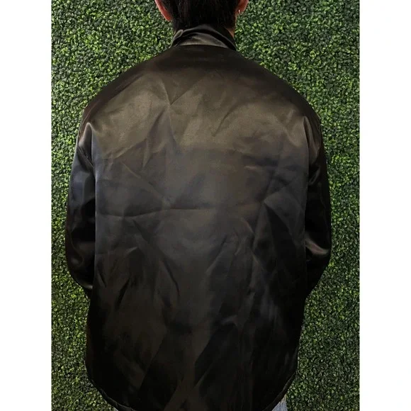 vtg 80s MUSTANG SHELBY RACING Jacket Large // black race car nascar le mans - Picture 5 of 6